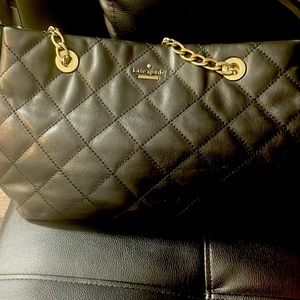 Black and gold hardware Kate spade shoulder bag